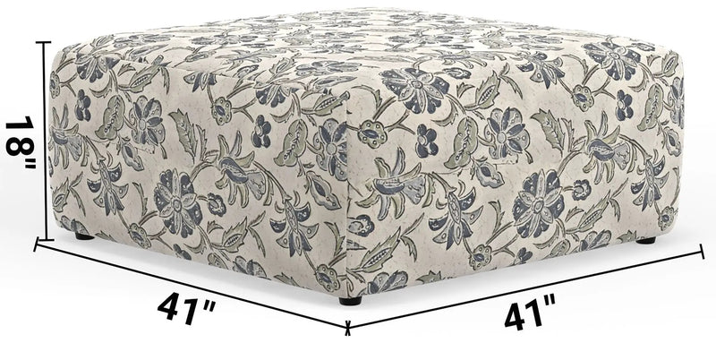 Stockbridge - Cocktail Ottoman - Denim by Unique Piece Furniture