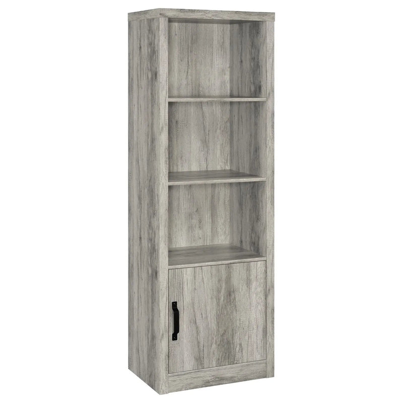 Burke 4-shelf Engineered Wood Media Tower Grey Driftwood by Unique Piece Furniture
