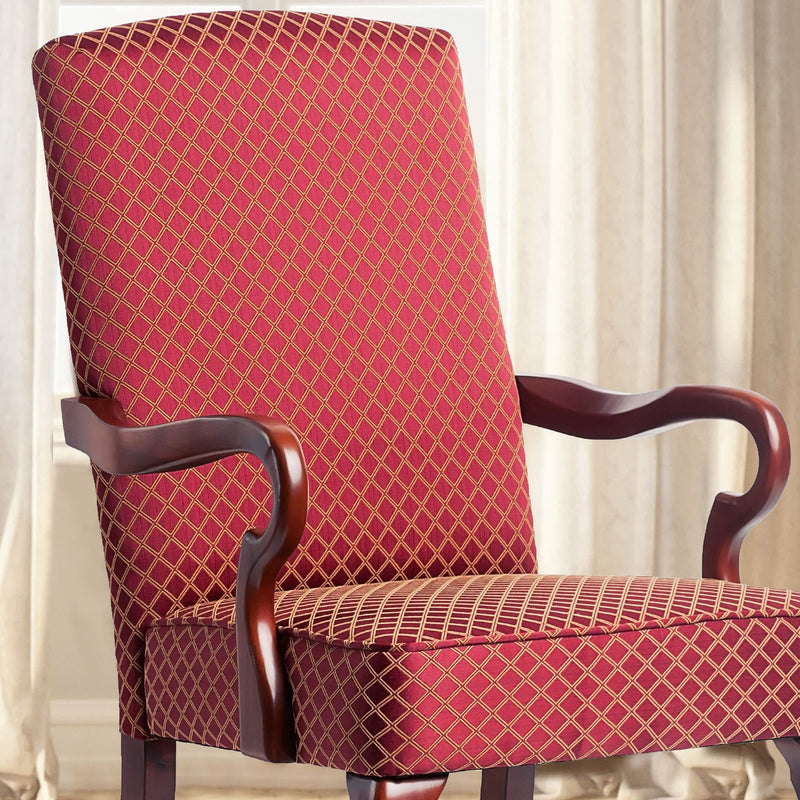 Delaney - Elegant Gooseneck Arm Chair With High Back by HouseOfZazla