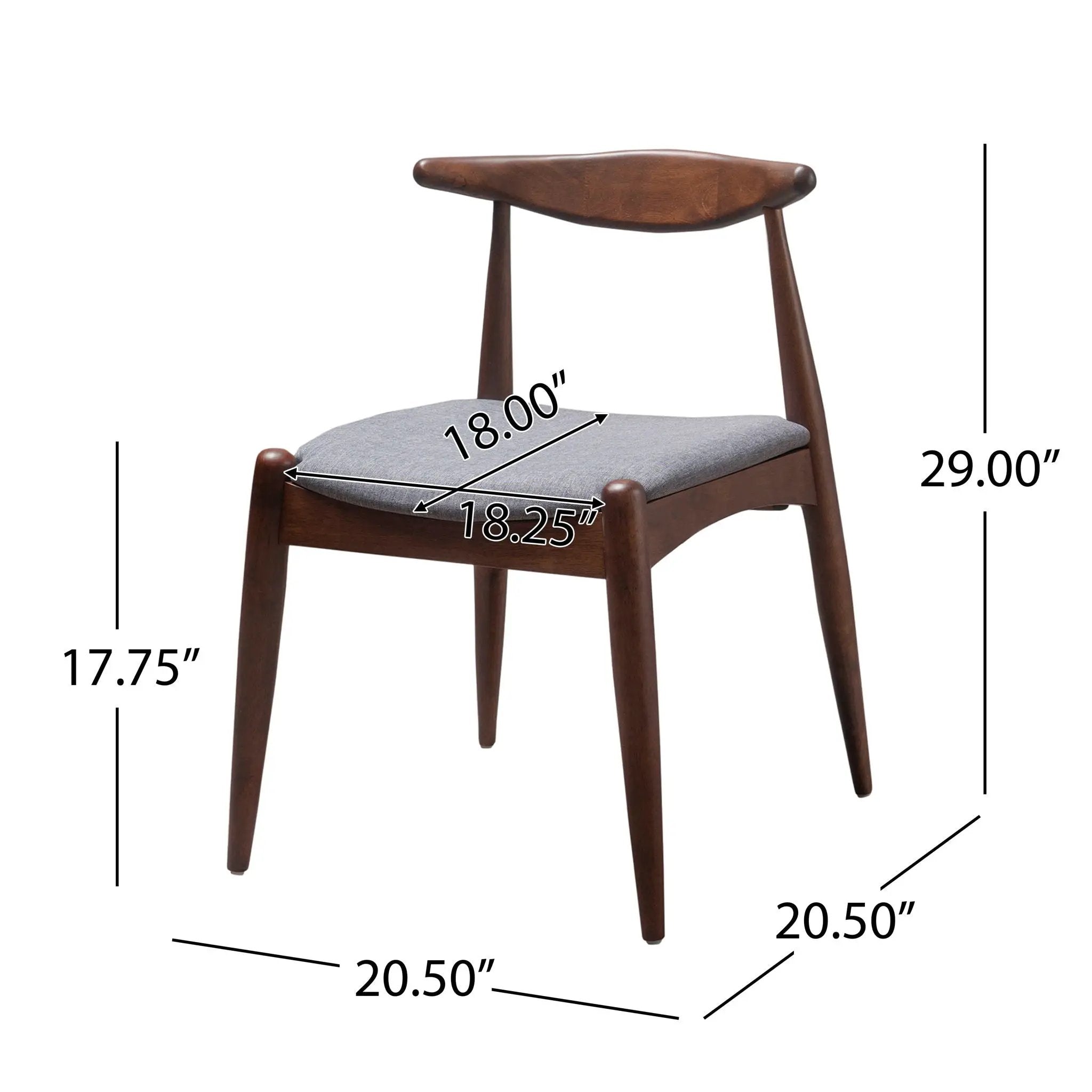 Dining Chairs With Ergonomic Backrest & Comfort Cushions (Set of 2) by HouseOfZazla