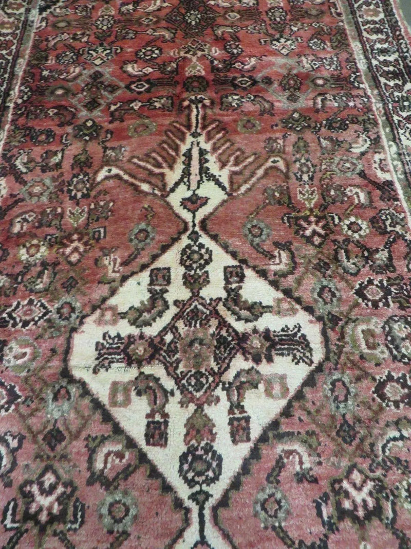 Persian Runner Rug 3.8 x 10, Red, Vintage by Jewel Rugs