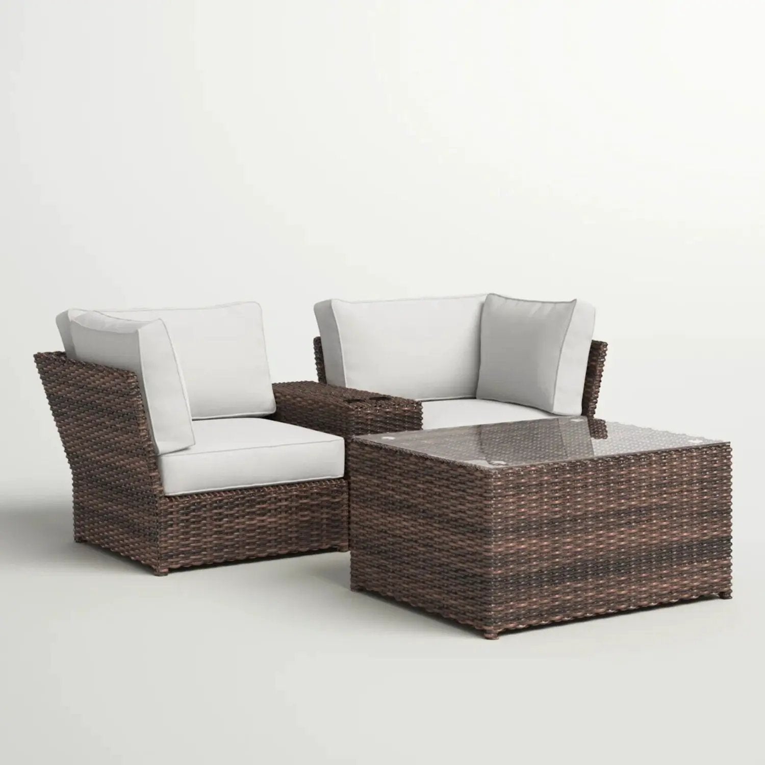 Comfortable Modern Patio Rattan Sectional Set With Cushions by HouseOfZazla