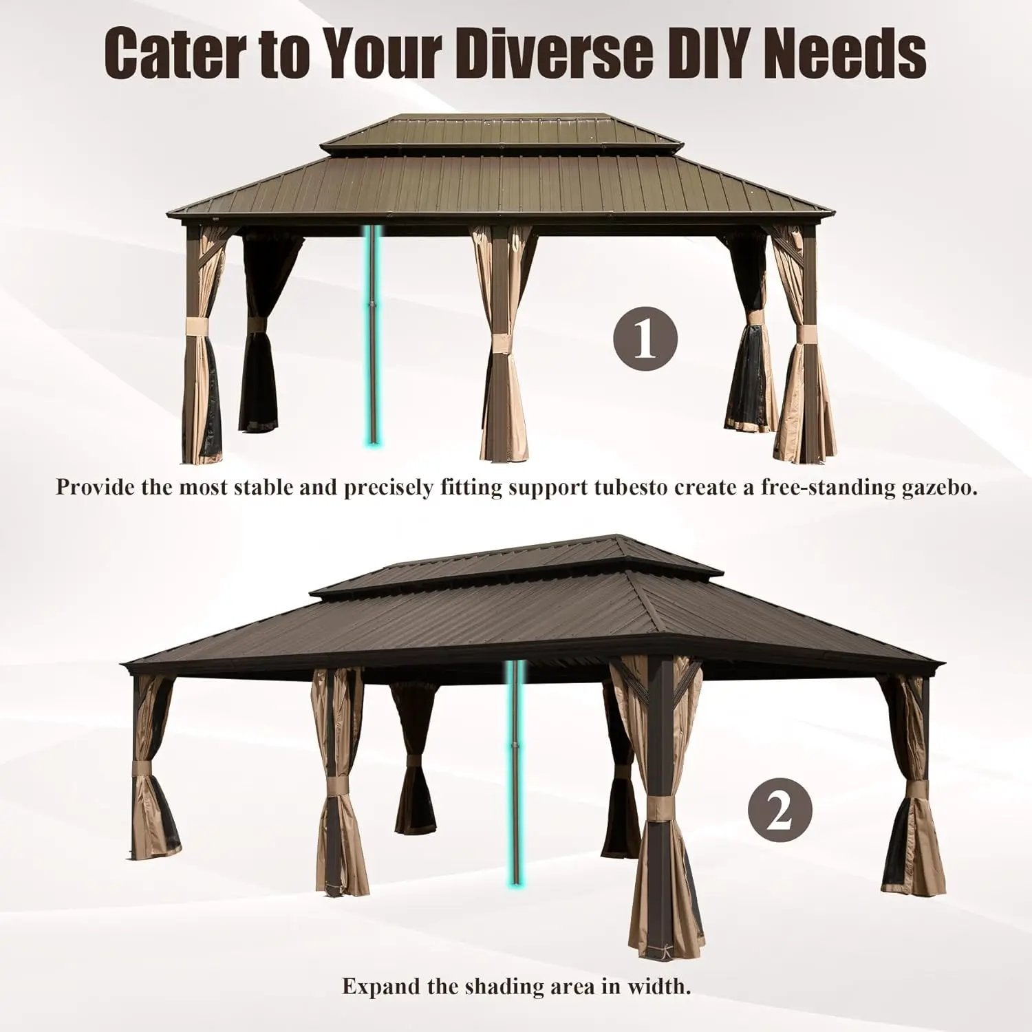 Universal Support Post for Gazebo Stability by HouseOfZazla