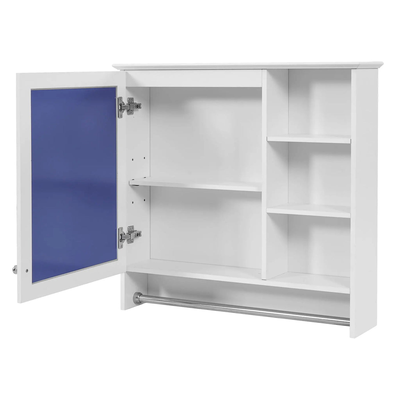 Wall Mount 2 In 1 Mirror Cabinet With Adjustable Shelf, Soft-Closing Hinges by HouseOfZazla