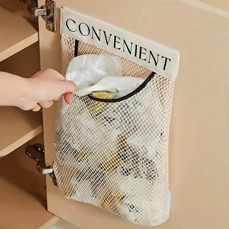 Bag Holder - Elastic Net WallMounted by House Of Avana
