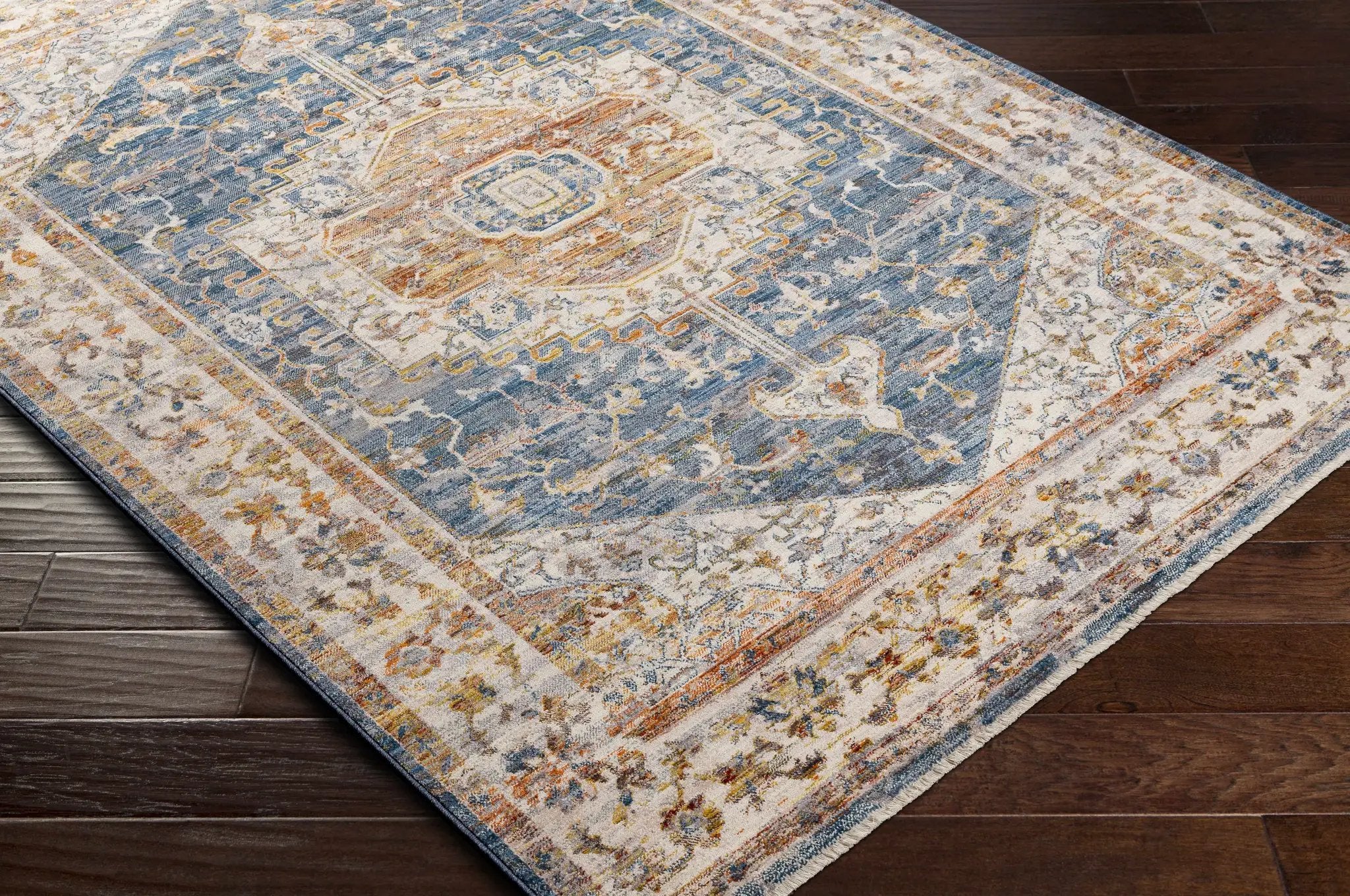 Solana Distressed Medallion Area Carpet - Clearance by Boutique Rugs