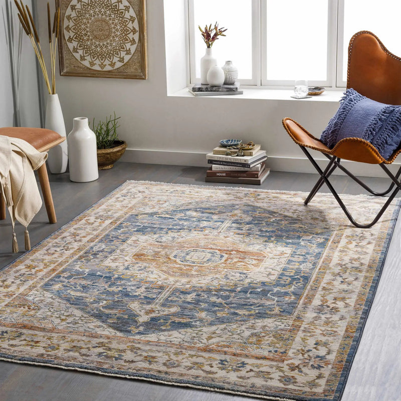 Solana Distressed Medallion Area Carpet - Clearance by Boutique Rugs