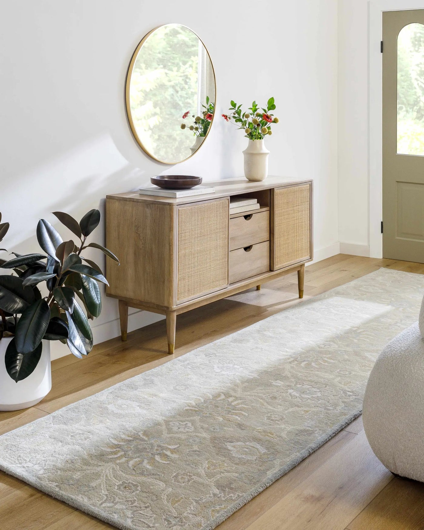 Conesus 1192 Hand Tufted Ivory&Taupe Wool Rug by Boutique Rugs