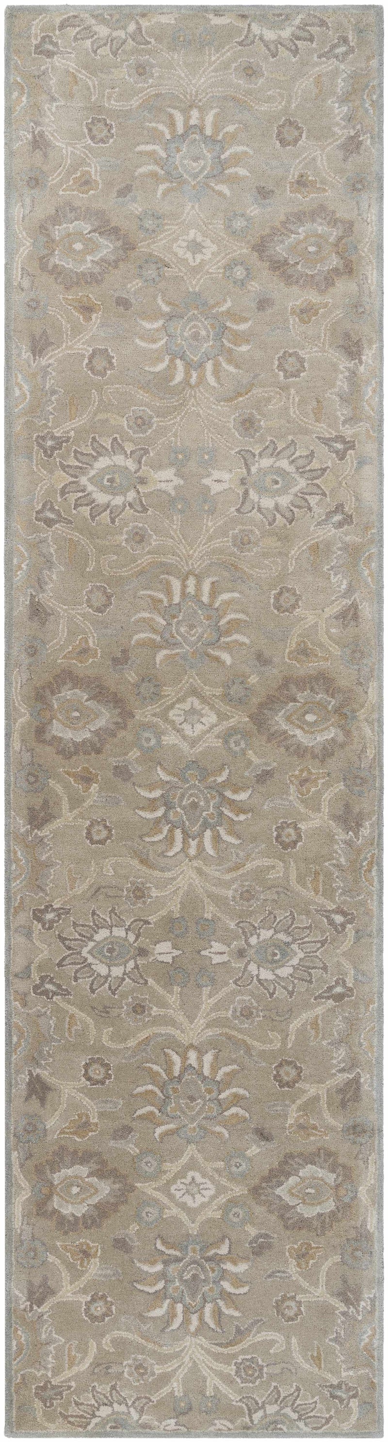 Conesus 1192 Hand Tufted Ivory&Taupe Wool Rug by Boutique Rugs