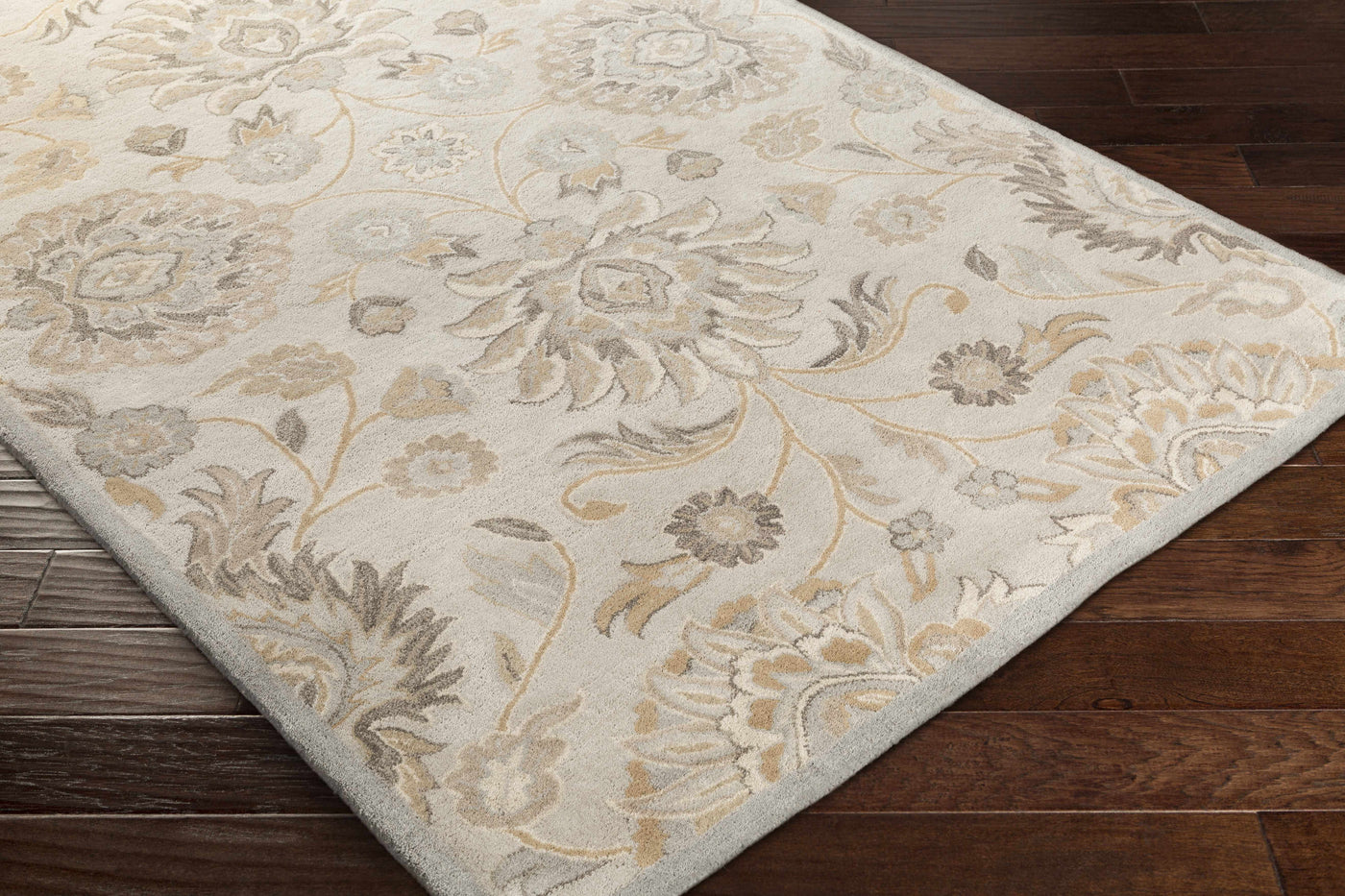 Conesus 1192 Hand Tufted Ivory&Taupe Wool Rug by Boutique Rugs