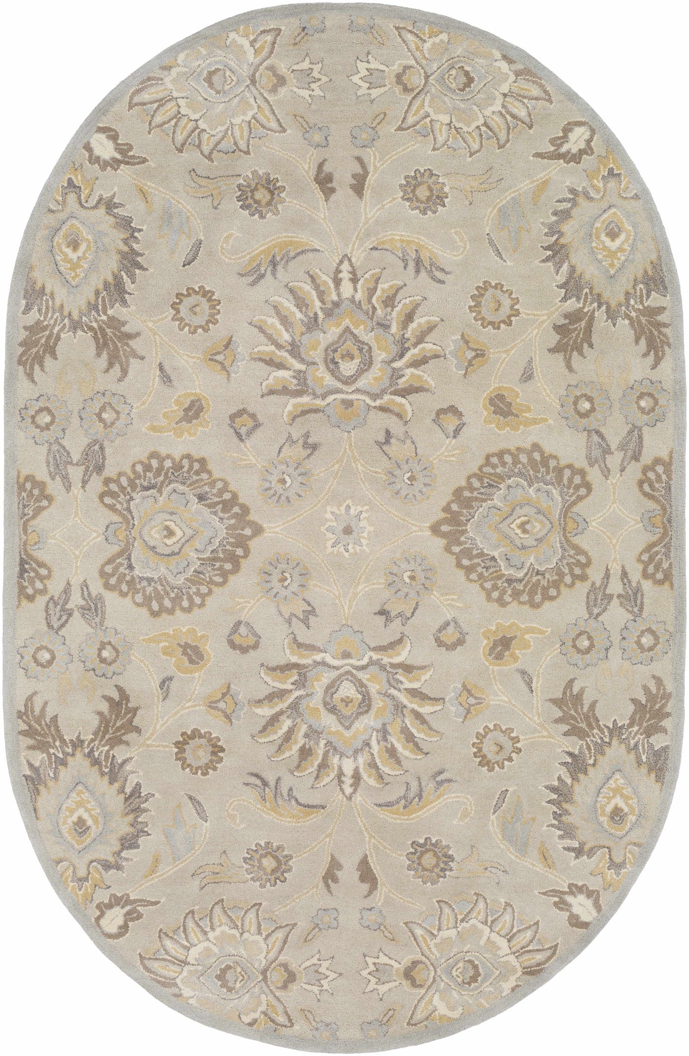 Conesus 1192 Hand Tufted Ivory&Taupe Wool Rug by Boutique Rugs