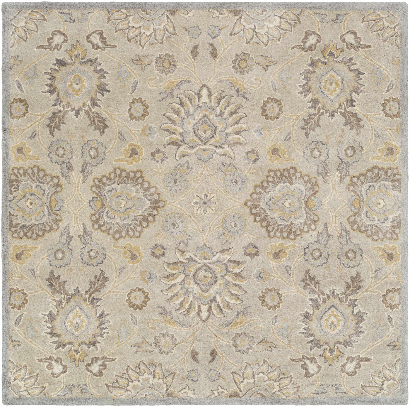Conesus 1192 Hand Tufted Ivory&Taupe Wool Rug by Boutique Rugs