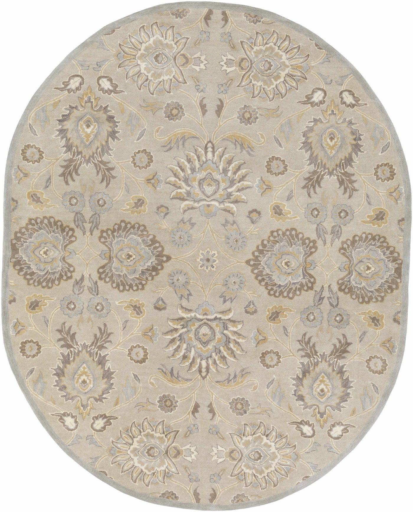 Conesus 1192 Hand Tufted Ivory&Taupe Wool Rug by Boutique Rugs