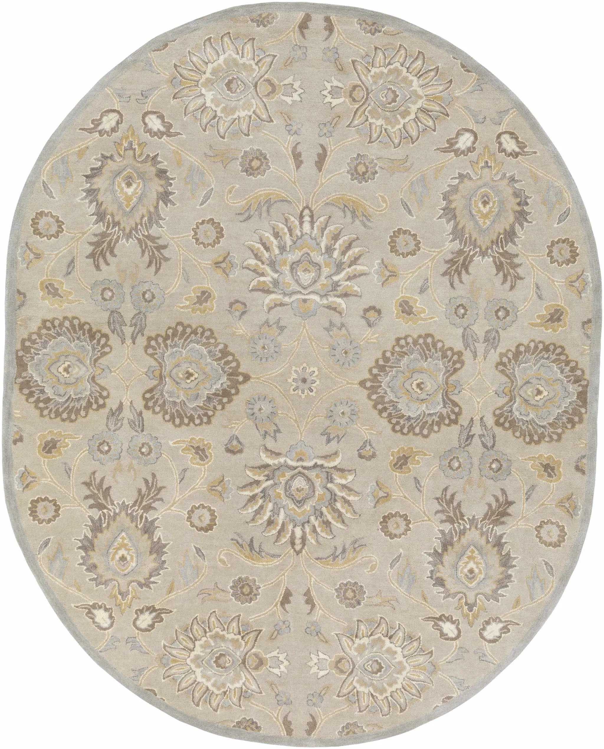 Conesus 1192 Hand Tufted Ivory&Taupe Wool Rug by Boutique Rugs