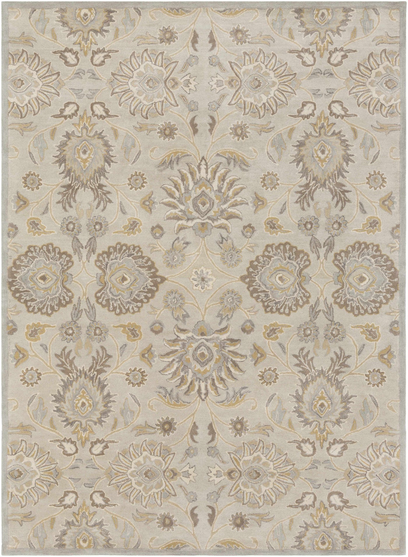 Conesus 1192 Hand Tufted Ivory&Taupe Wool Rug by Boutique Rugs