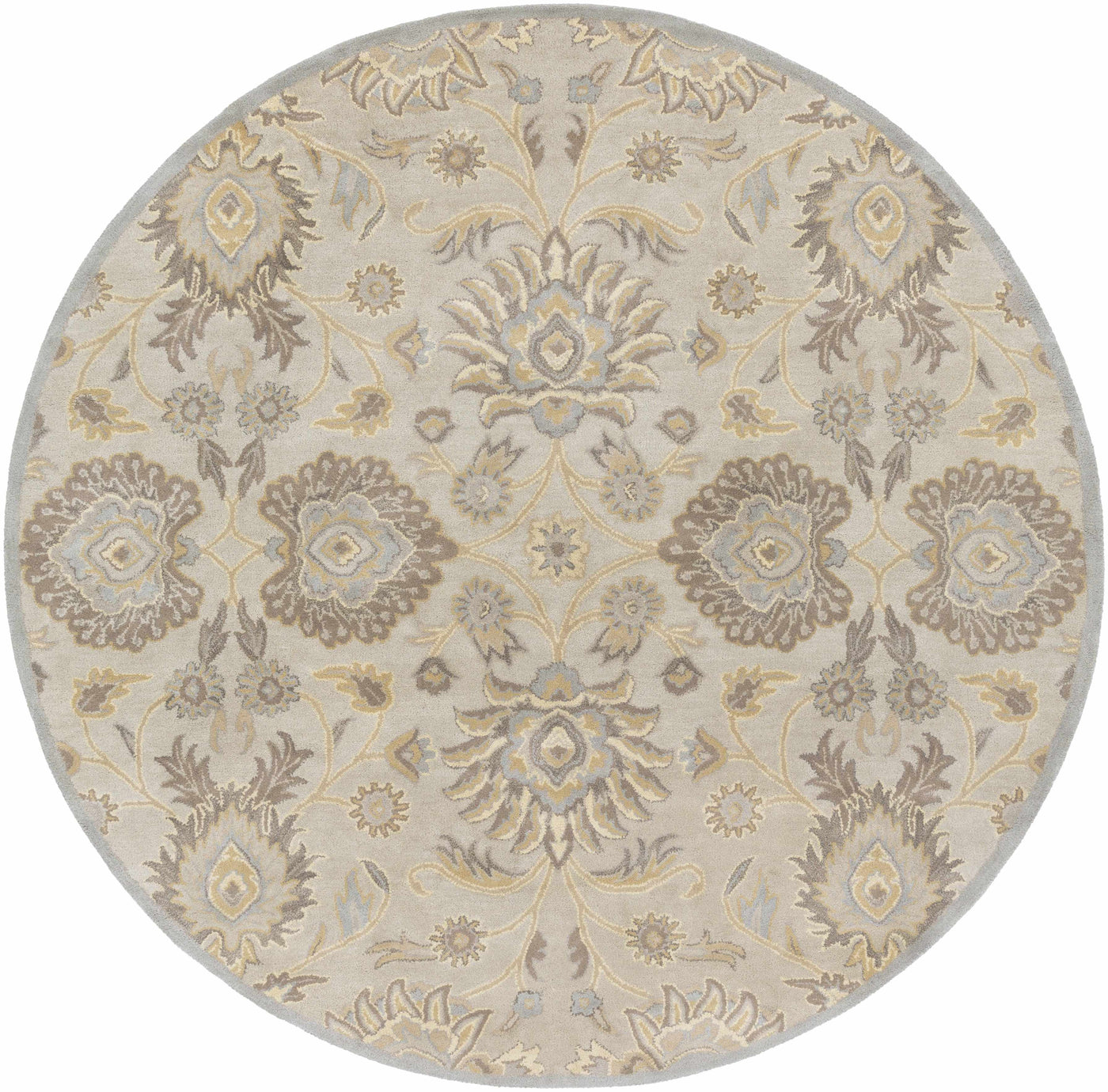 Conesus 1192 Hand Tufted Ivory&Taupe Wool Rug by Boutique Rugs
