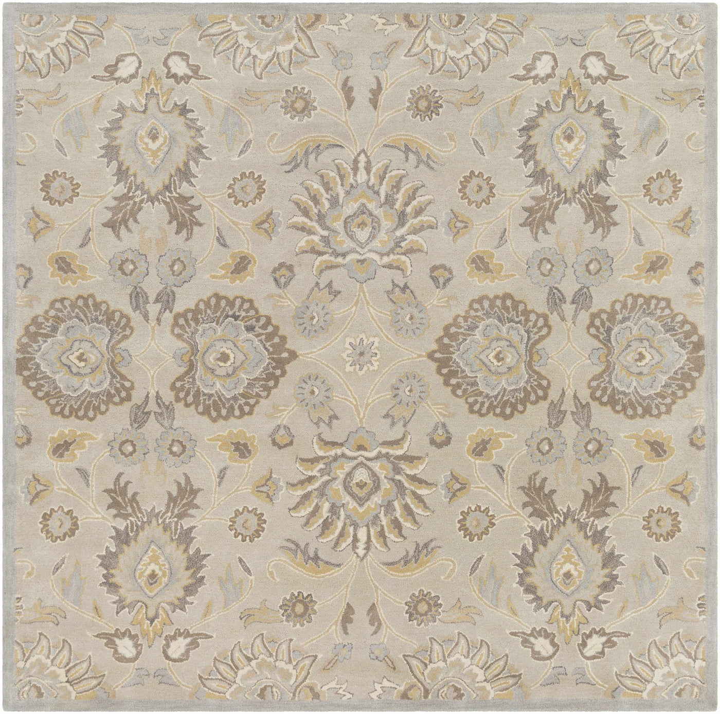 Conesus 1192 Hand Tufted Ivory&Taupe Wool Rug by Boutique Rugs