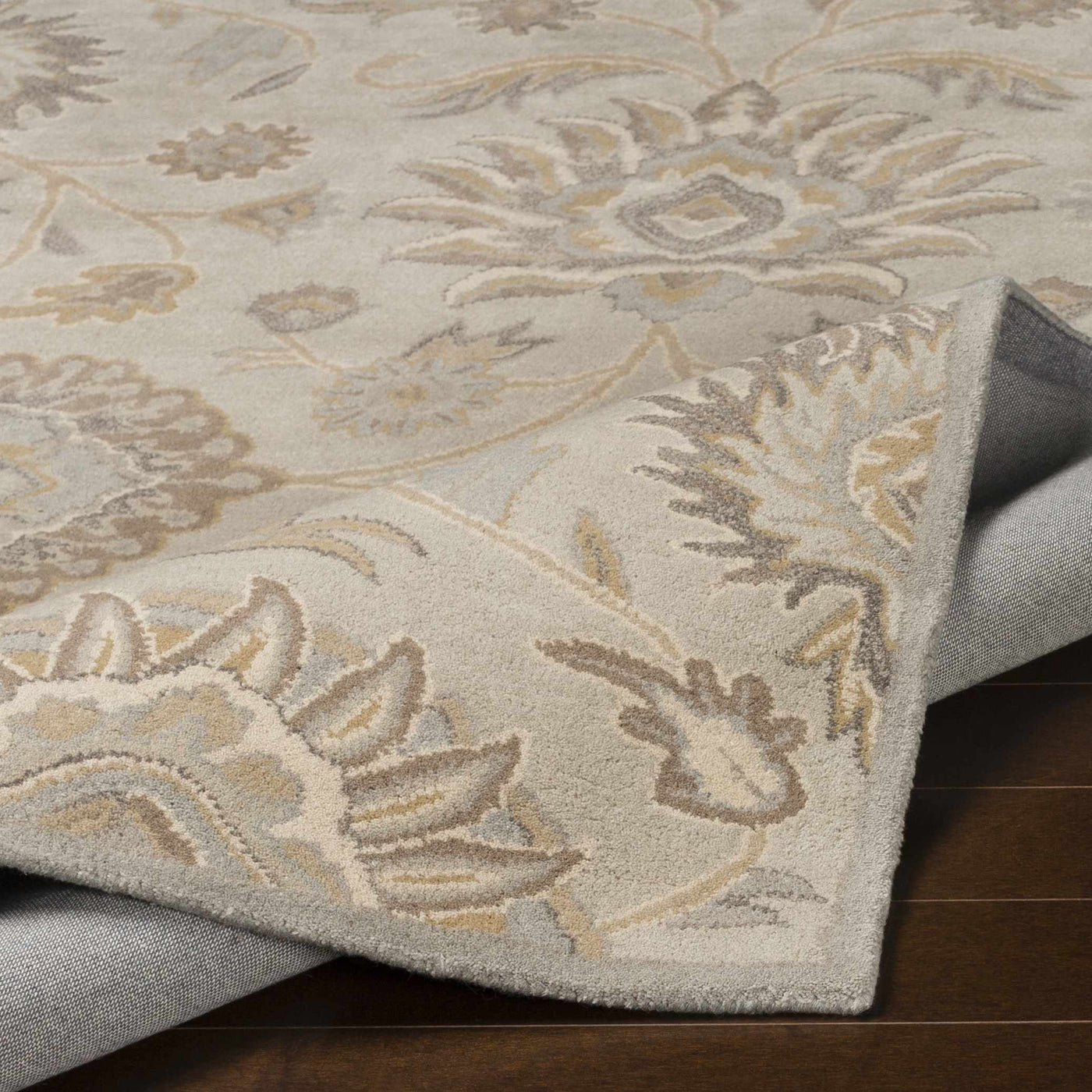 Conesus 1192 Hand Tufted Ivory&Taupe Wool Rug by Boutique Rugs