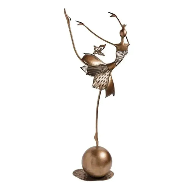 Abstract Dancing Ballerina Metal Sculpture Decorative Figurine by House Of Avana