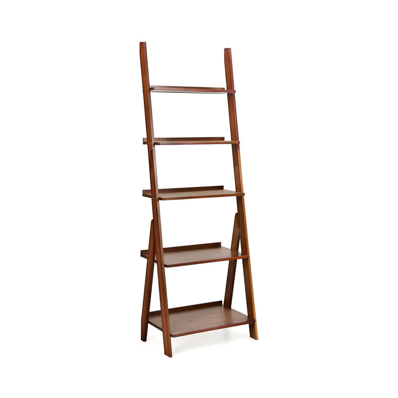 5-Tier Bamboo Ladder Shelf for Home Use by DirectDeals