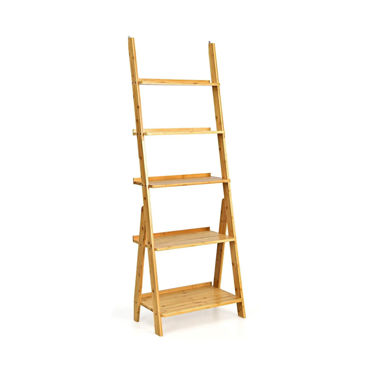 5-Tier Bamboo Ladder Shelf for Home Use by DirectDeals