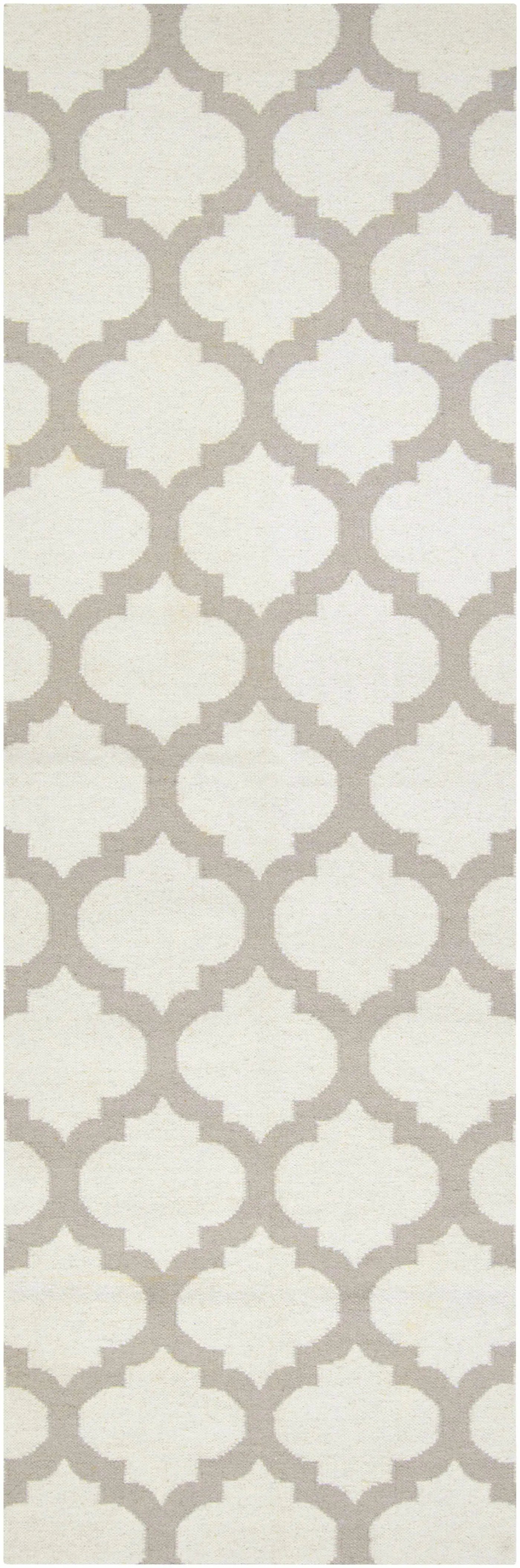 Banks Ivory/Gray Trellis Wool Rug - Clearance by Boutique Rugs