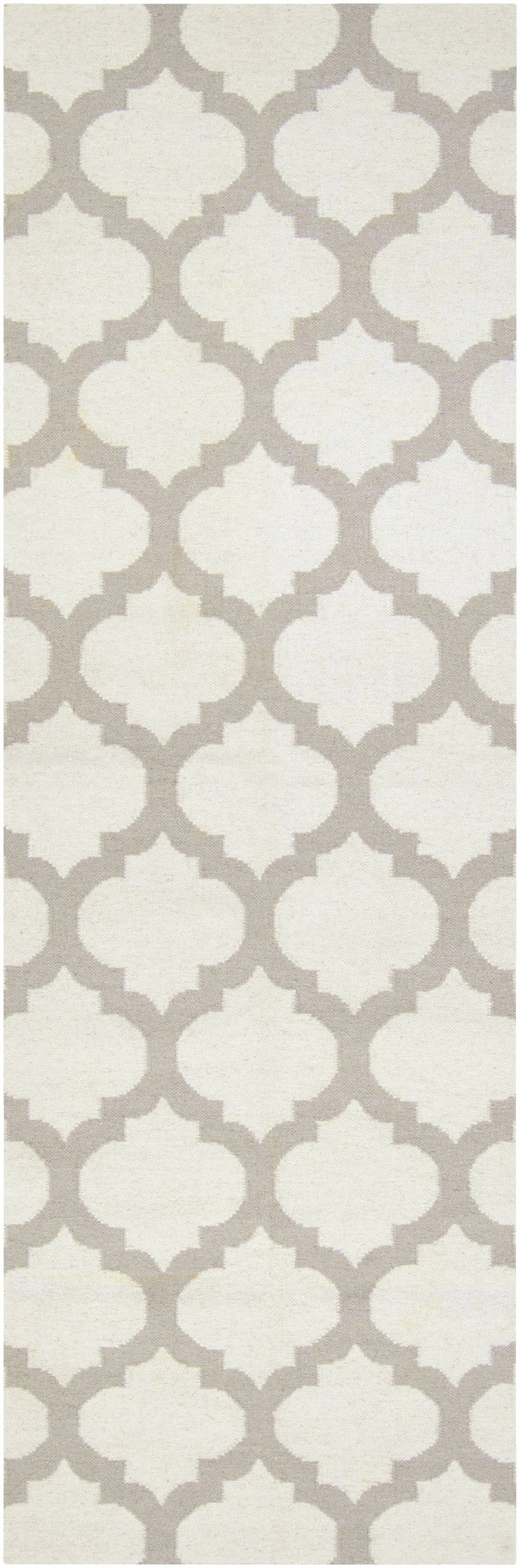 Banks Ivory/Gray Trellis Wool Rug - Clearance by Boutique Rugs