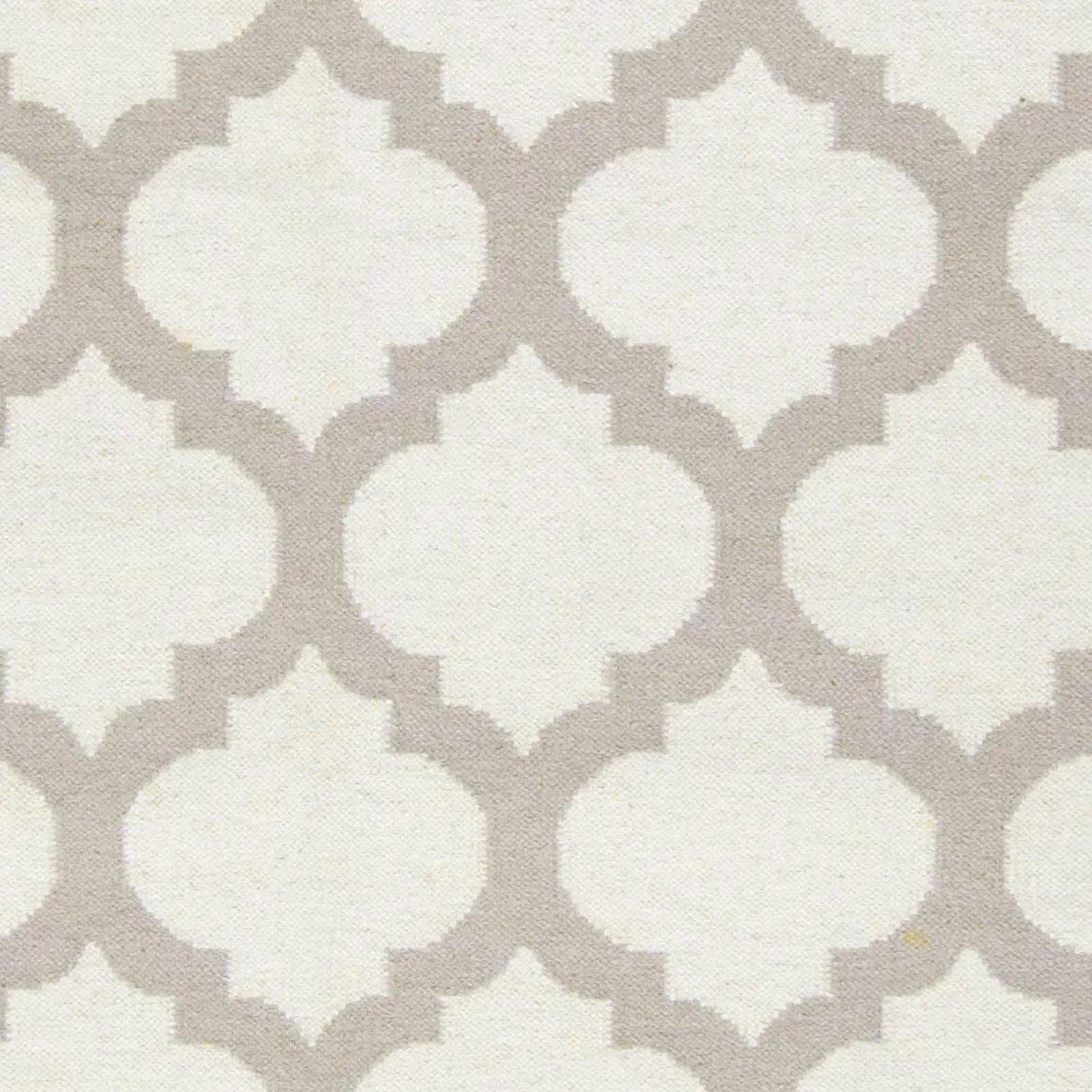 Banks Ivory/Gray Trellis Wool Rug - Clearance by Boutique Rugs