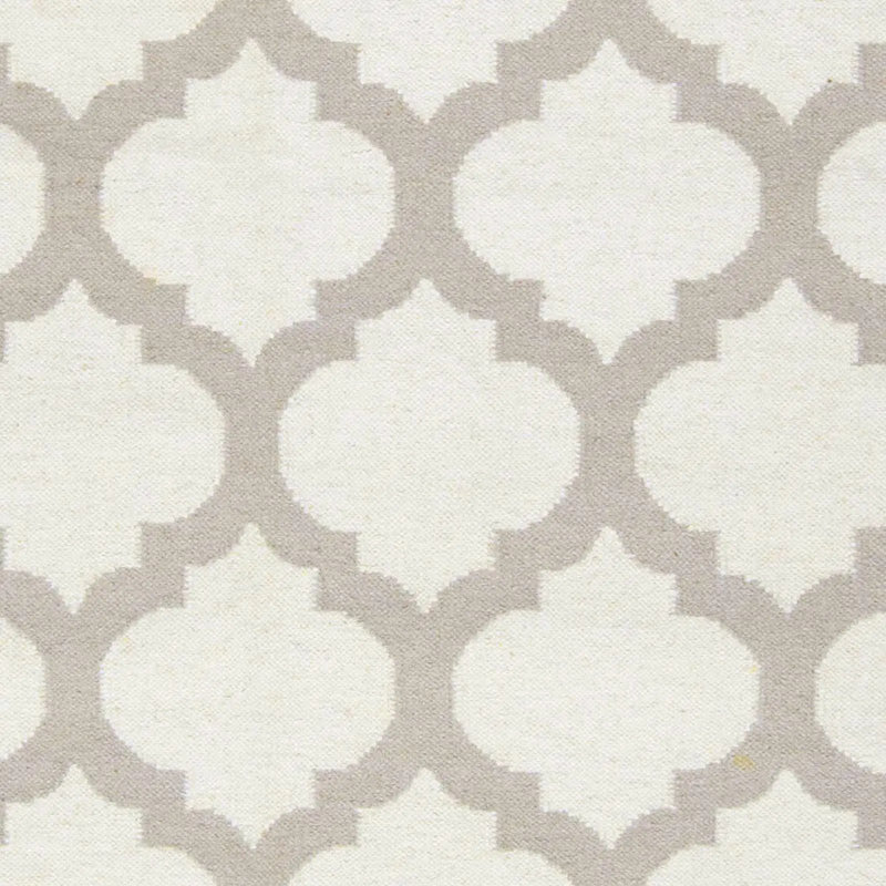 Banks Ivory/Gray Trellis Wool Rug - Clearance by Boutique Rugs