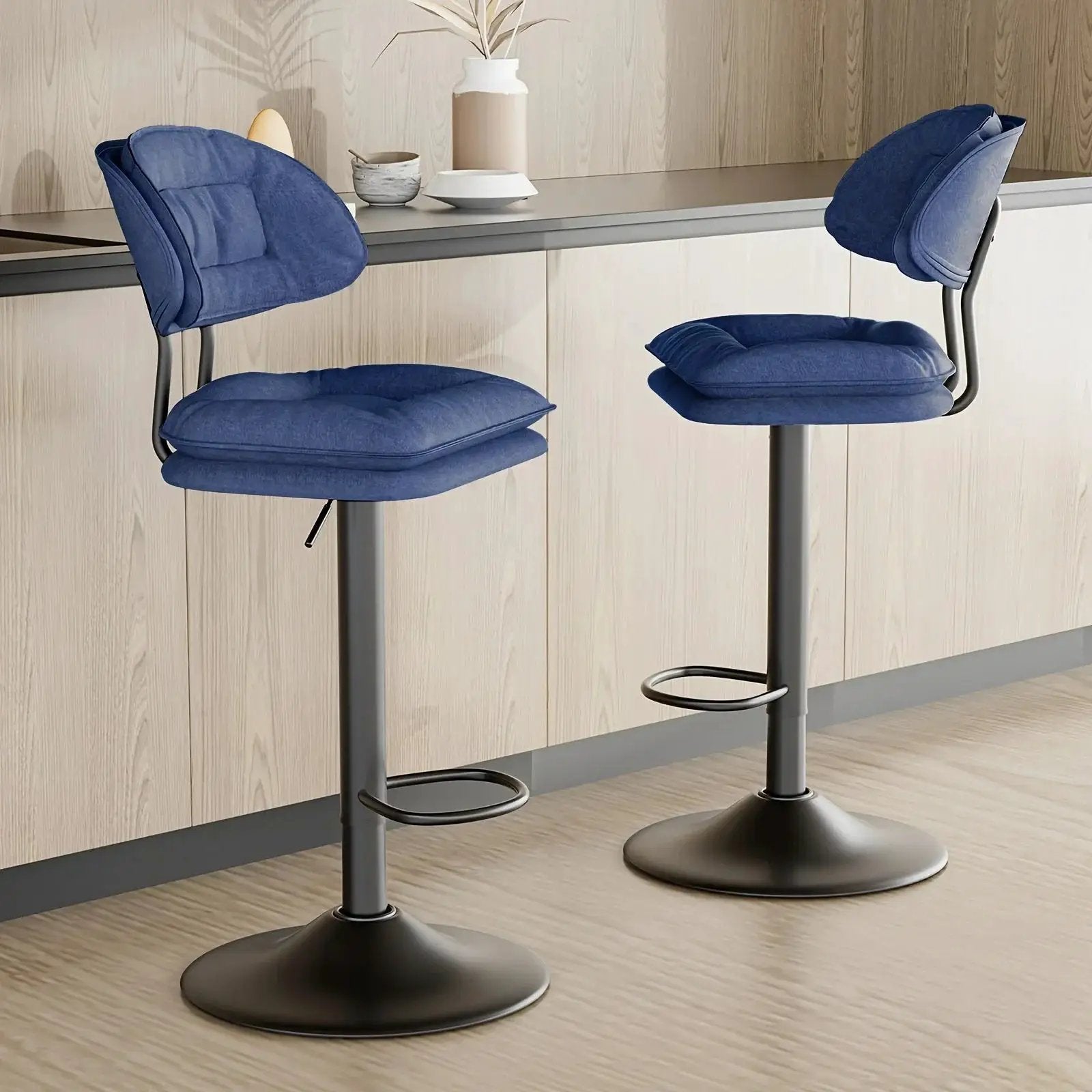 Bar Stools - Adjustable Modern Leather Set by House Of Avana