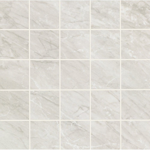 Bardiglio Gray Honed 2x2 Marble Look Porcelain Mosaics 12x12