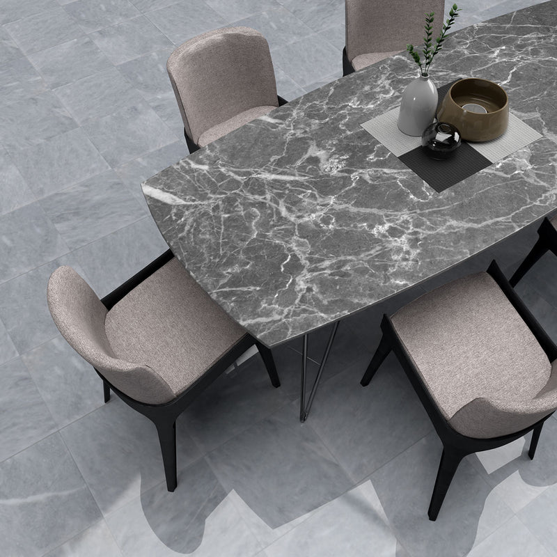 Bardiglio Light Polished Marble Tiles 18x18 Marble Polished 18x18 Tiles — 2