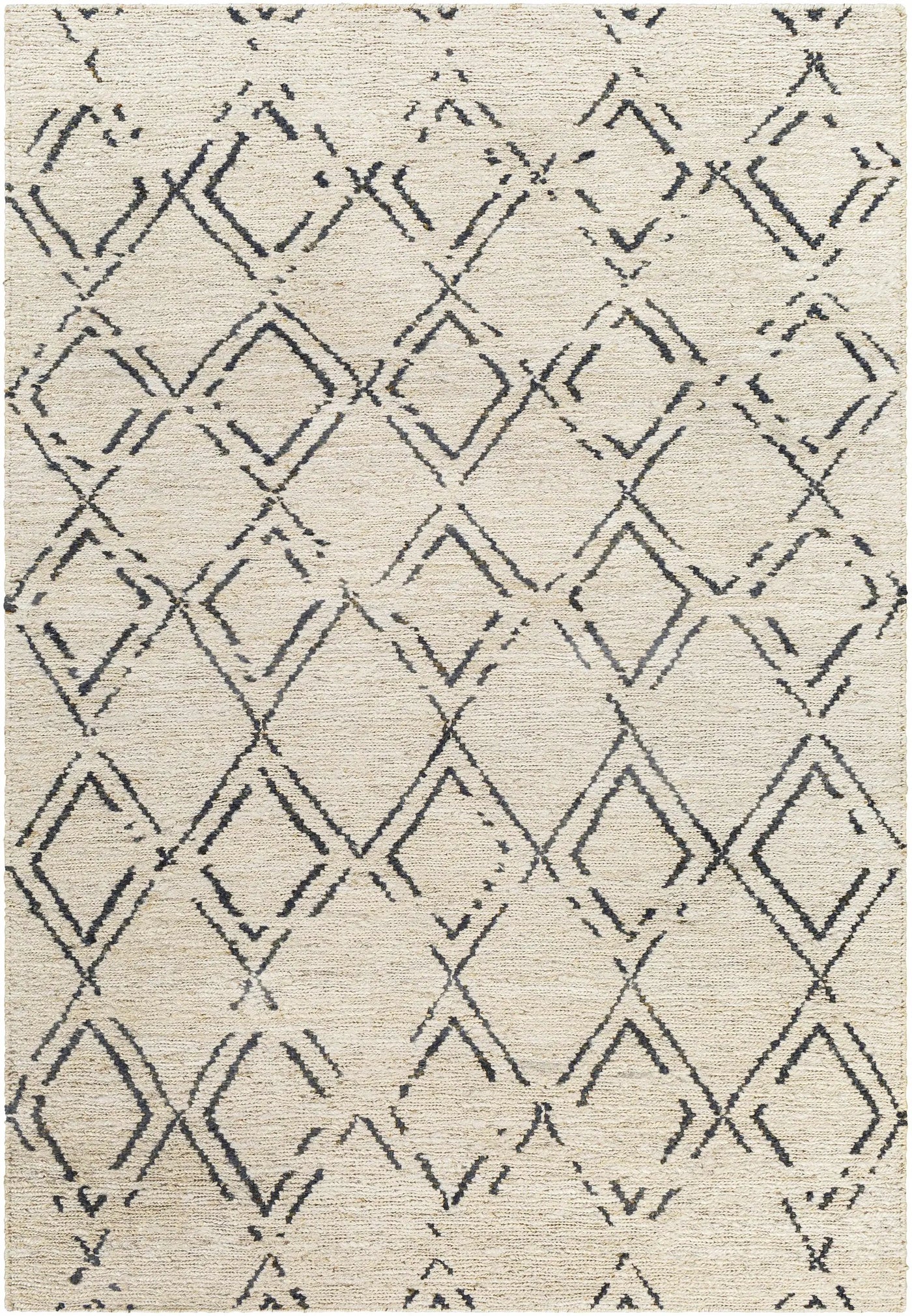 Barlig Beige Trellis Jute Carpet - Clearance by Boutique Rugs