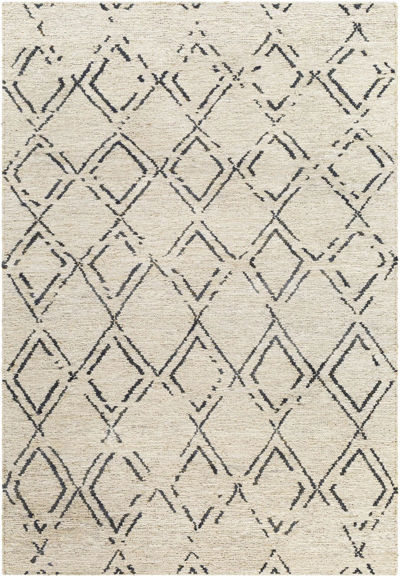 Barlig Beige Trellis Jute Carpet - Clearance by Boutique Rugs