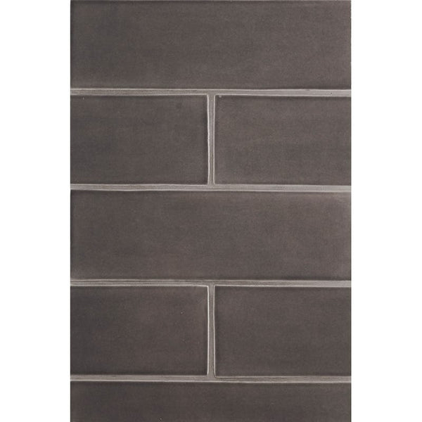 Coffee Glossy Subway Ceramic Tiles 4x12