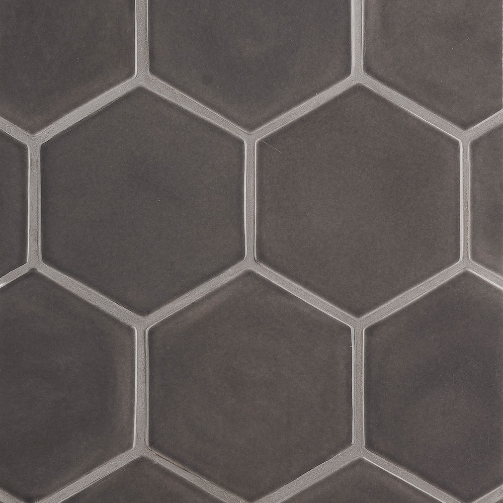 Coffee Glossy Hexagon 5 Ceramic Tiles 5 Ceramic Glossy 6x6 Tiles — 2