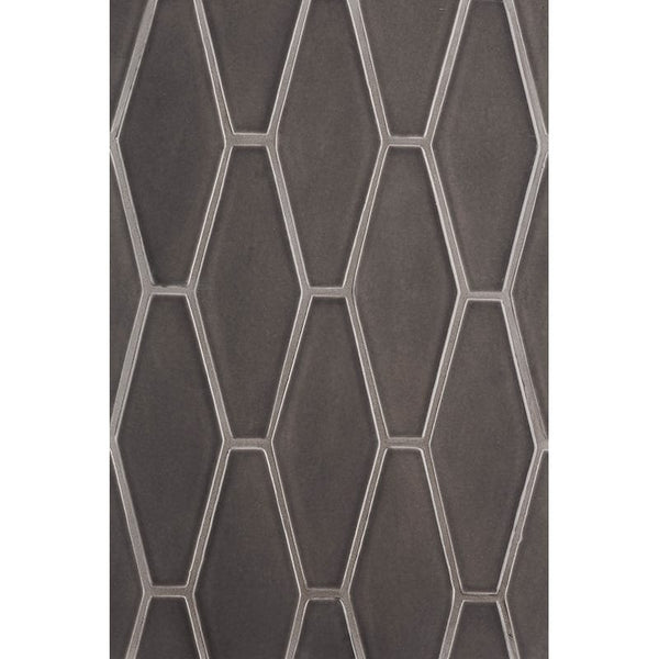 Coffee Glossy Longest Hexagon Ceramic Tiles 3x7 7/8