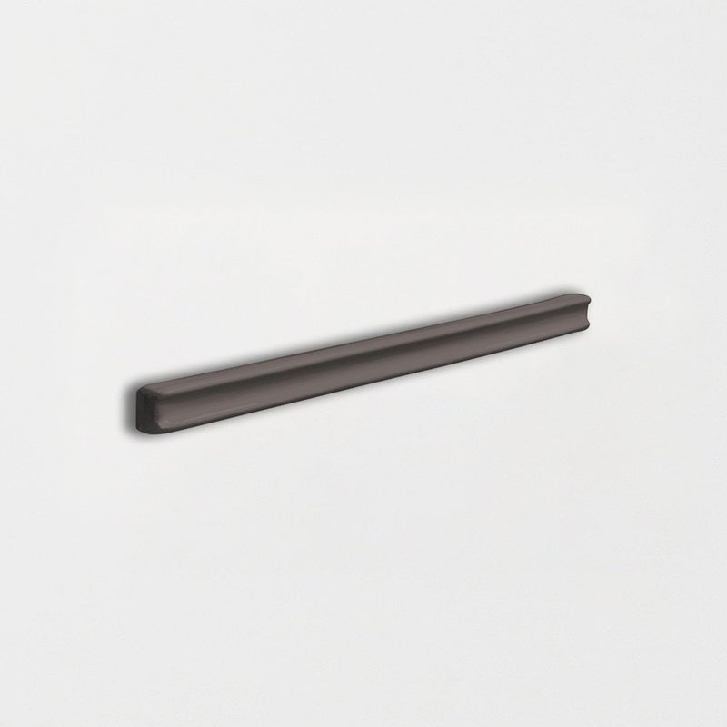 Coffee Glossy Pencil Trim Ceramic Moldings 5/8x6 Ceramic Glossy 2x6 Moldings
