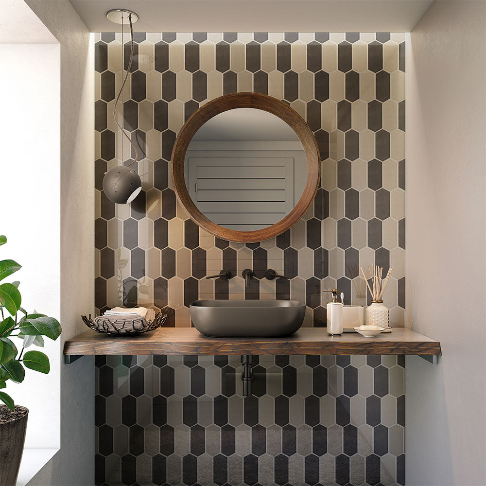 Coffee Glossy Picket Ceramic Tiles 3x6 Ceramic Glossy 6x6 Tiles — 2