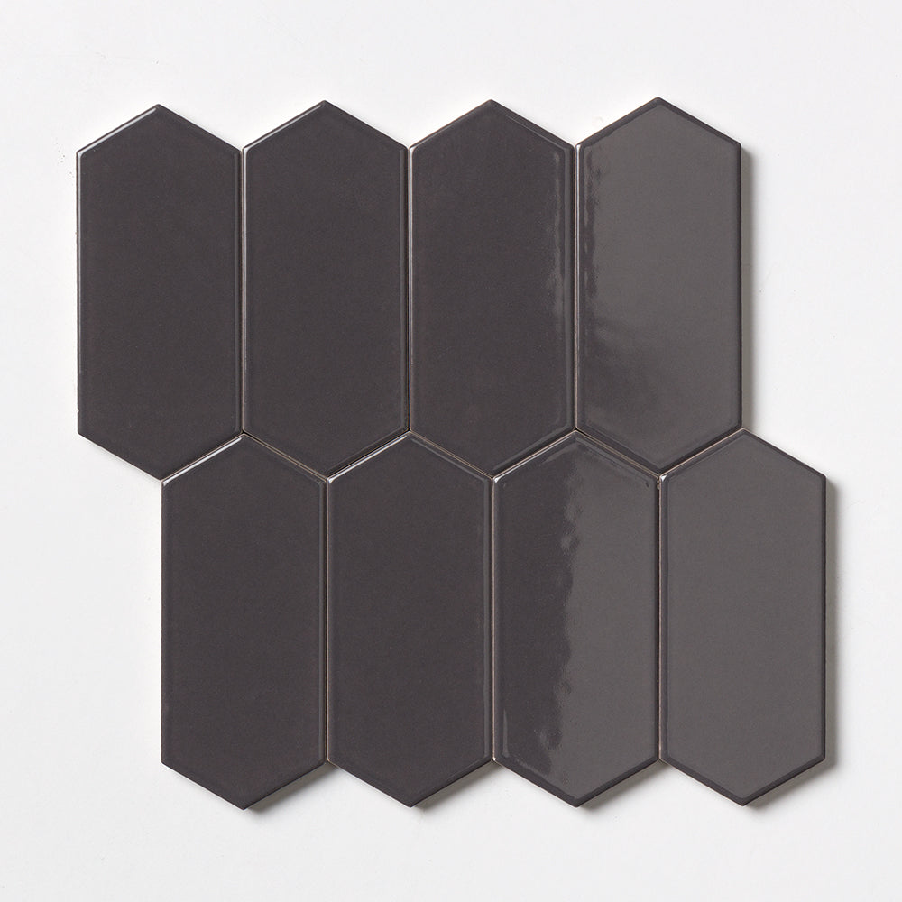 Coffee Glossy Picket Ceramic Tiles 3x6 Ceramic Glossy 6x6 Tiles — 1