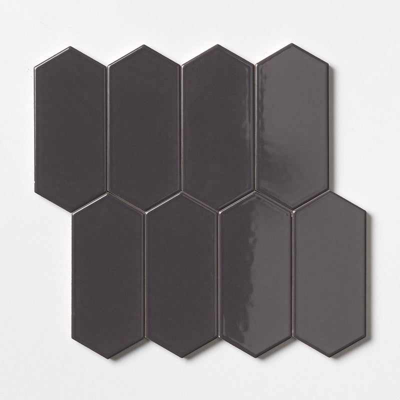 Coffee Glossy Picket Ceramic Tiles 3x6 Ceramic Glossy 6x6 Tiles — 1
