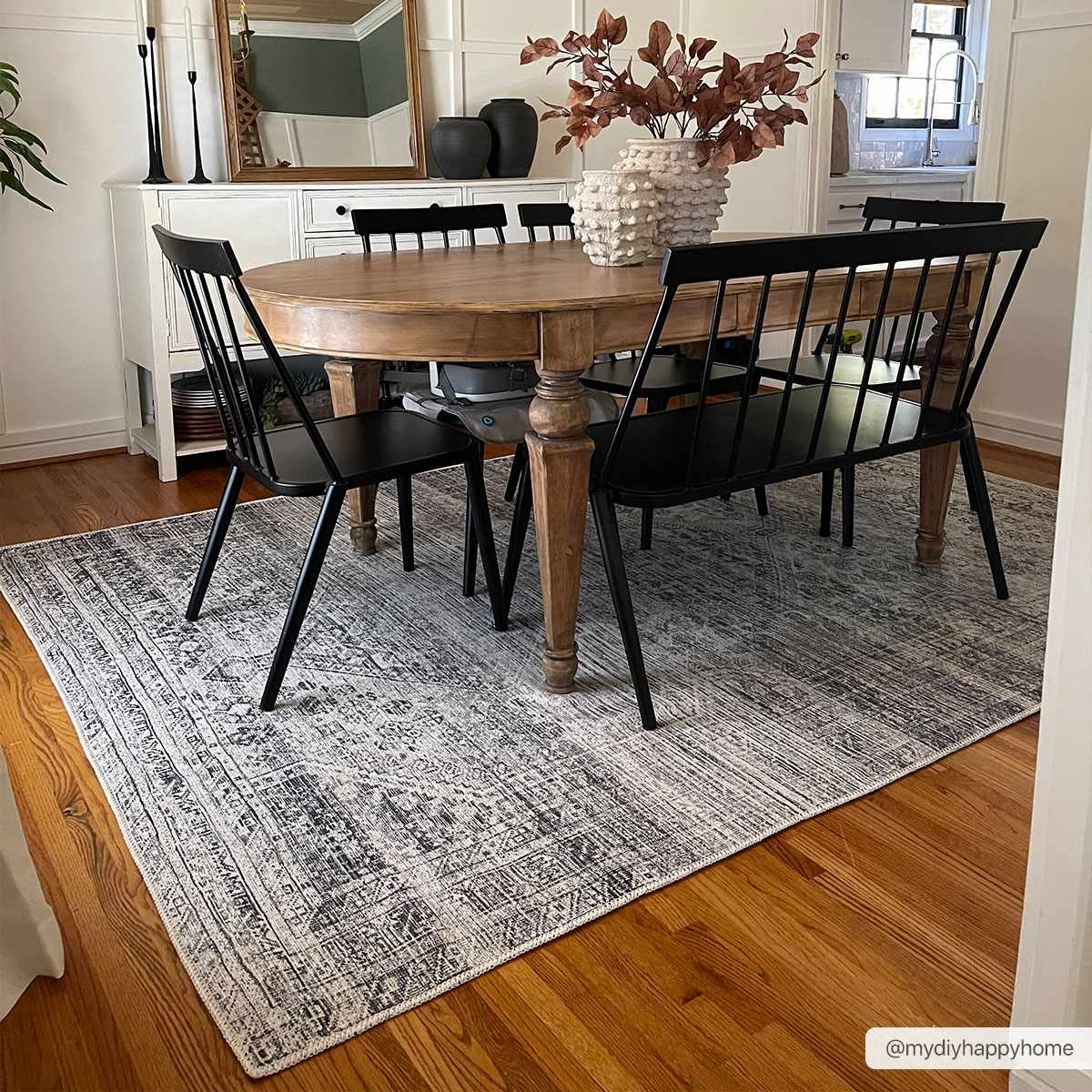 Barny Gray Blue Washable Rug - Clearance by Boutique Rugs