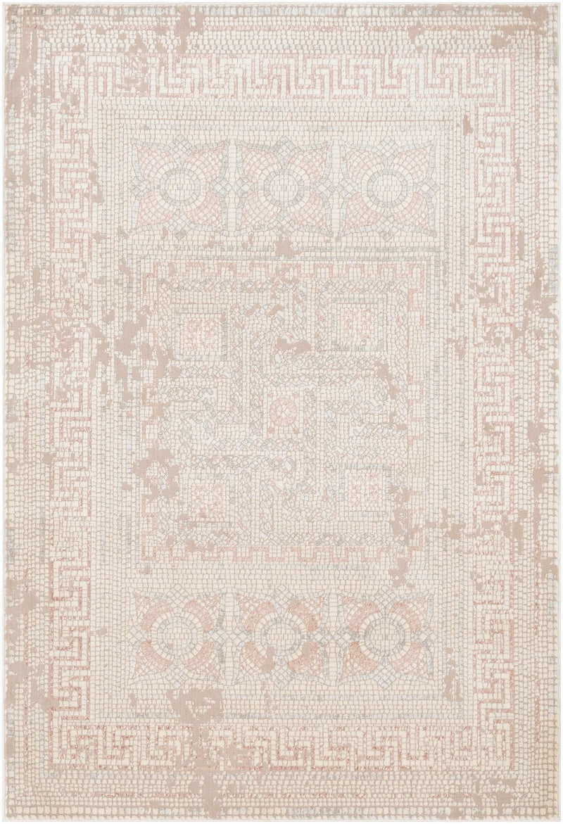 Terlingua Blush Greek Mosaic Carpet - Clearance by Boutique Rugs