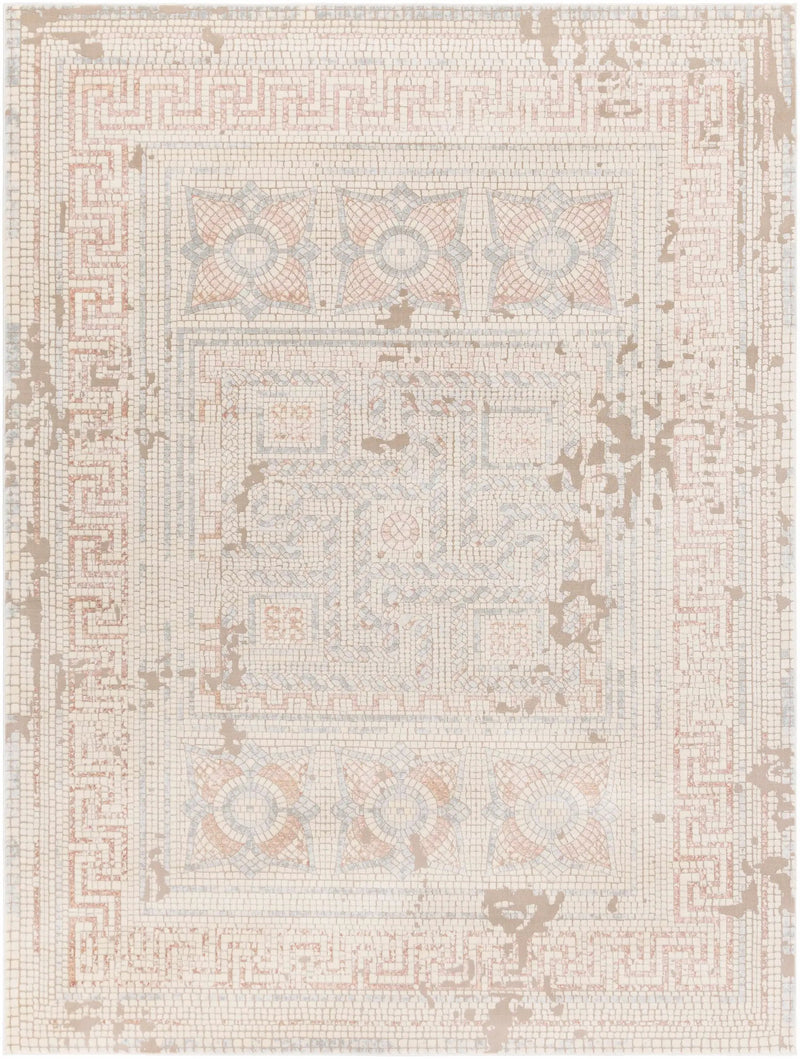 Terlingua Blush Greek Mosaic Carpet - Clearance by Boutique Rugs