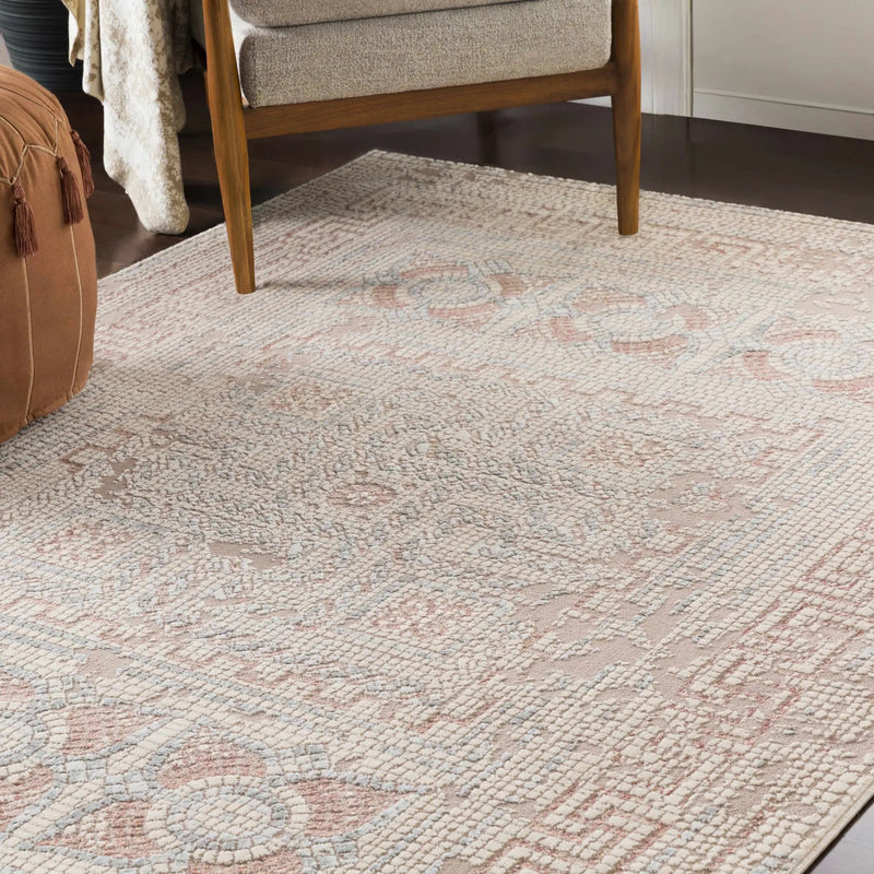 Terlingua Blush Greek Mosaic Carpet - Clearance by Boutique Rugs