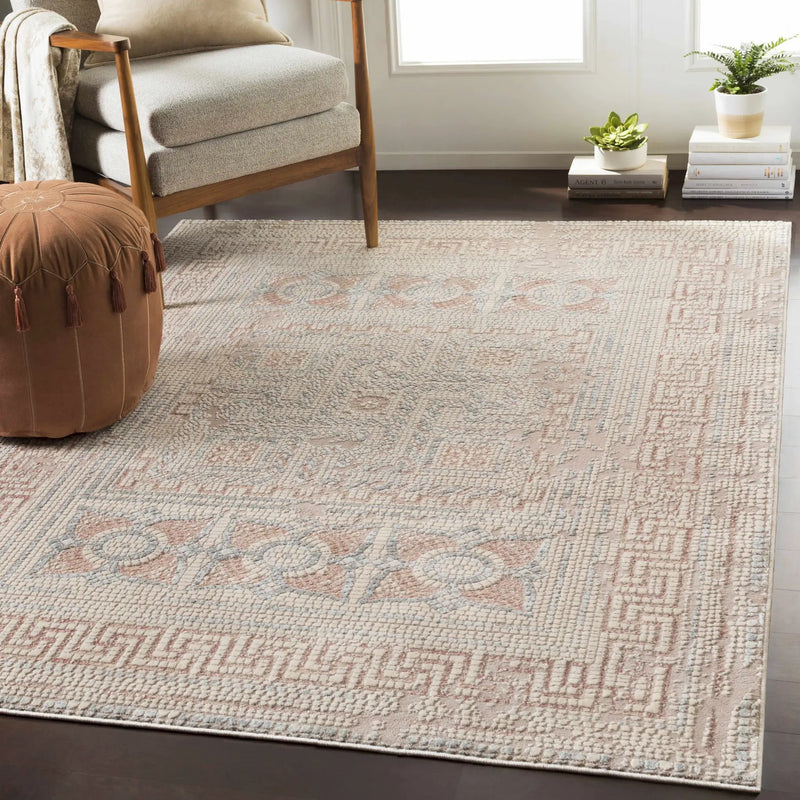 Terlingua Blush Greek Mosaic Carpet - Clearance by Boutique Rugs