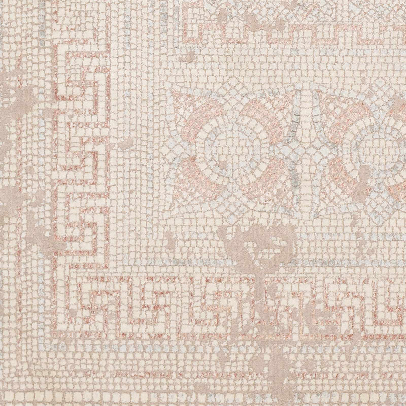 Terlingua Blush Greek Mosaic Carpet - Clearance by Boutique Rugs