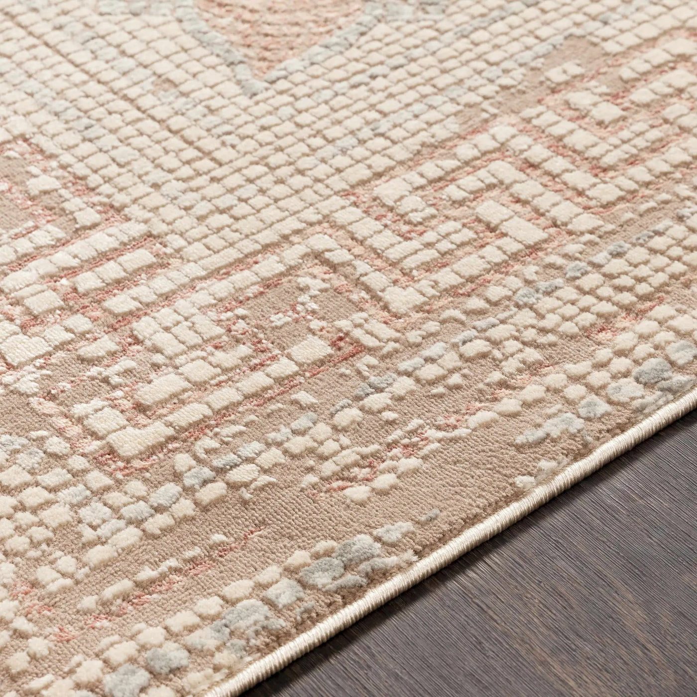 Terlingua Blush Greek Mosaic Carpet - Clearance by Boutique Rugs