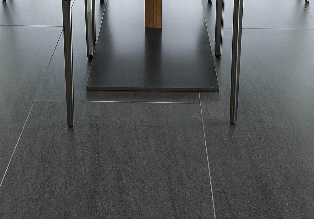 Basalt Black Sintered Stone Slab Matte Finish 125x63 room scene 3