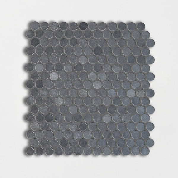 Basaltina Honed Penny Round Basalt Mosaics 11 7/32x12